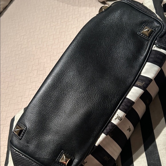 L.A.M.B. Black and White Striped Bag - Picture 6 of 13
